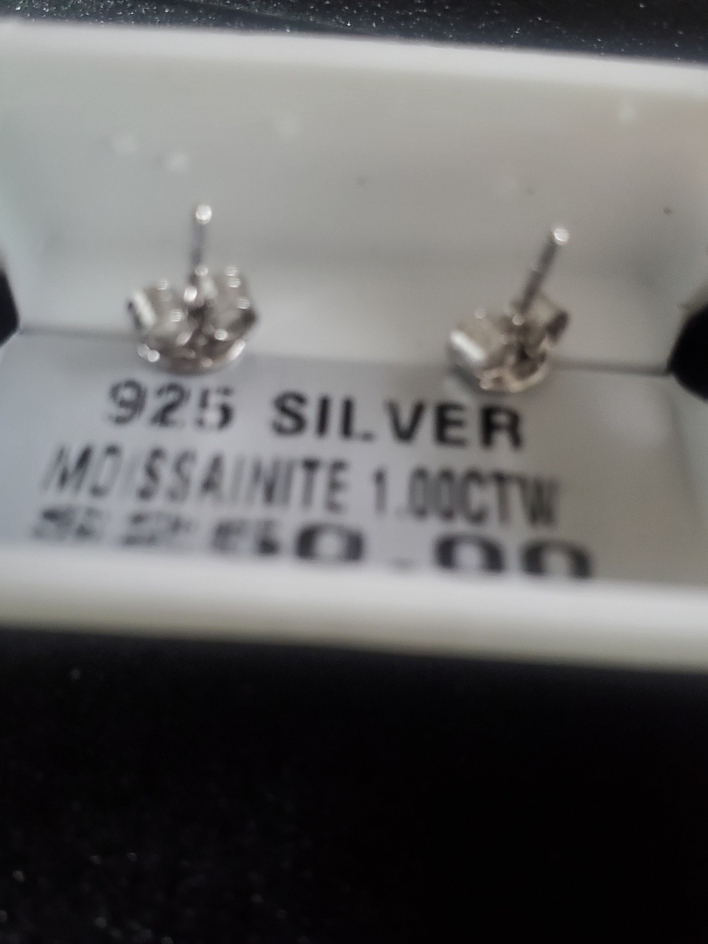 New 1ctw Moissonite Studded Seahorse 925 Sterling Silver Nautical Earrings. - Picture 3 of 8